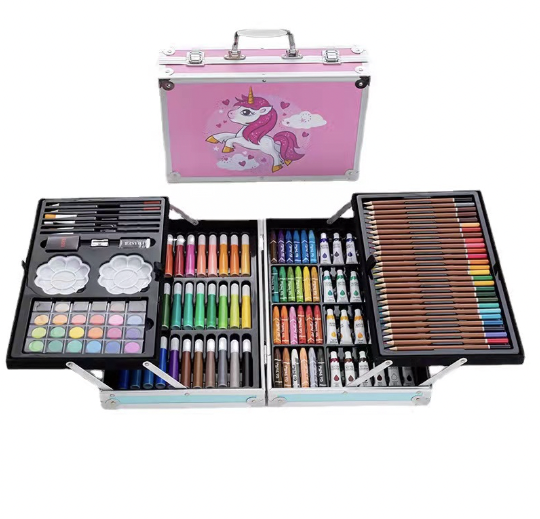 Vista 6 de Set de Arte Caja Metálica 145 Pcs - 6002: 2UNICORNIOROSA